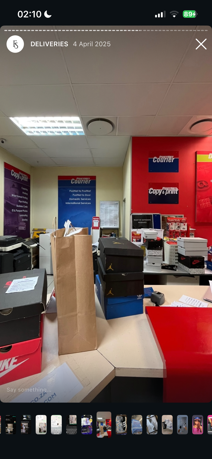 Customer review or delivery screenshot
